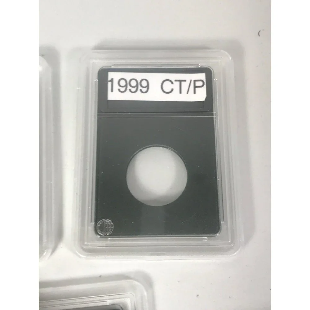 Quarter Premium Plastic Coin Holder Protect Case Display Saver Label Area 3.25" - Picture 2 of 6